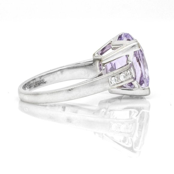 Mauboussin Gueule d'Amour Rose de France Gemstone Diamond Ring in 18k White Gold - Picture 3 of 7
